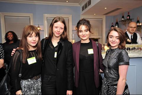 2014 Stars Aimee Ffion-Edwards, Mia Goth, Aisling Franciosi and Maisie Williams